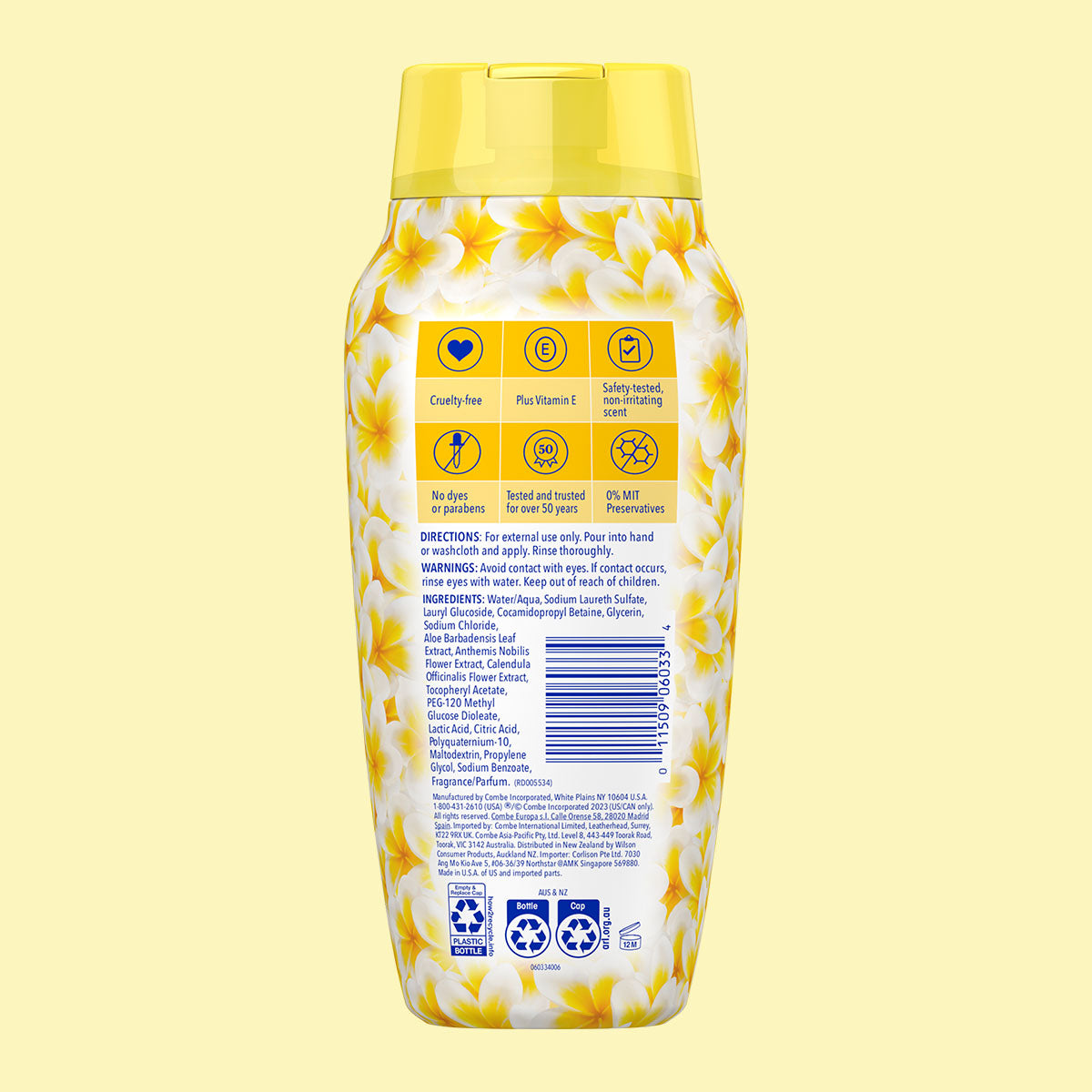 Vagisil Scentsitive Scents White Jasmine Wash Frescura Floral Exótica 355ml
