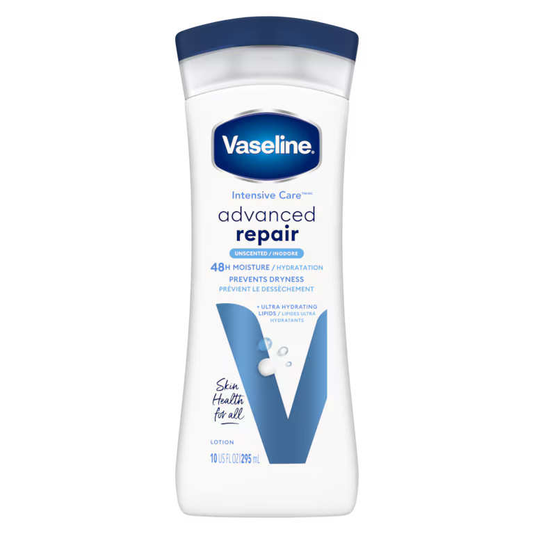Vaseline Loción Corporal Advanced Repair Unscented Hidratación Profunda 10 oz