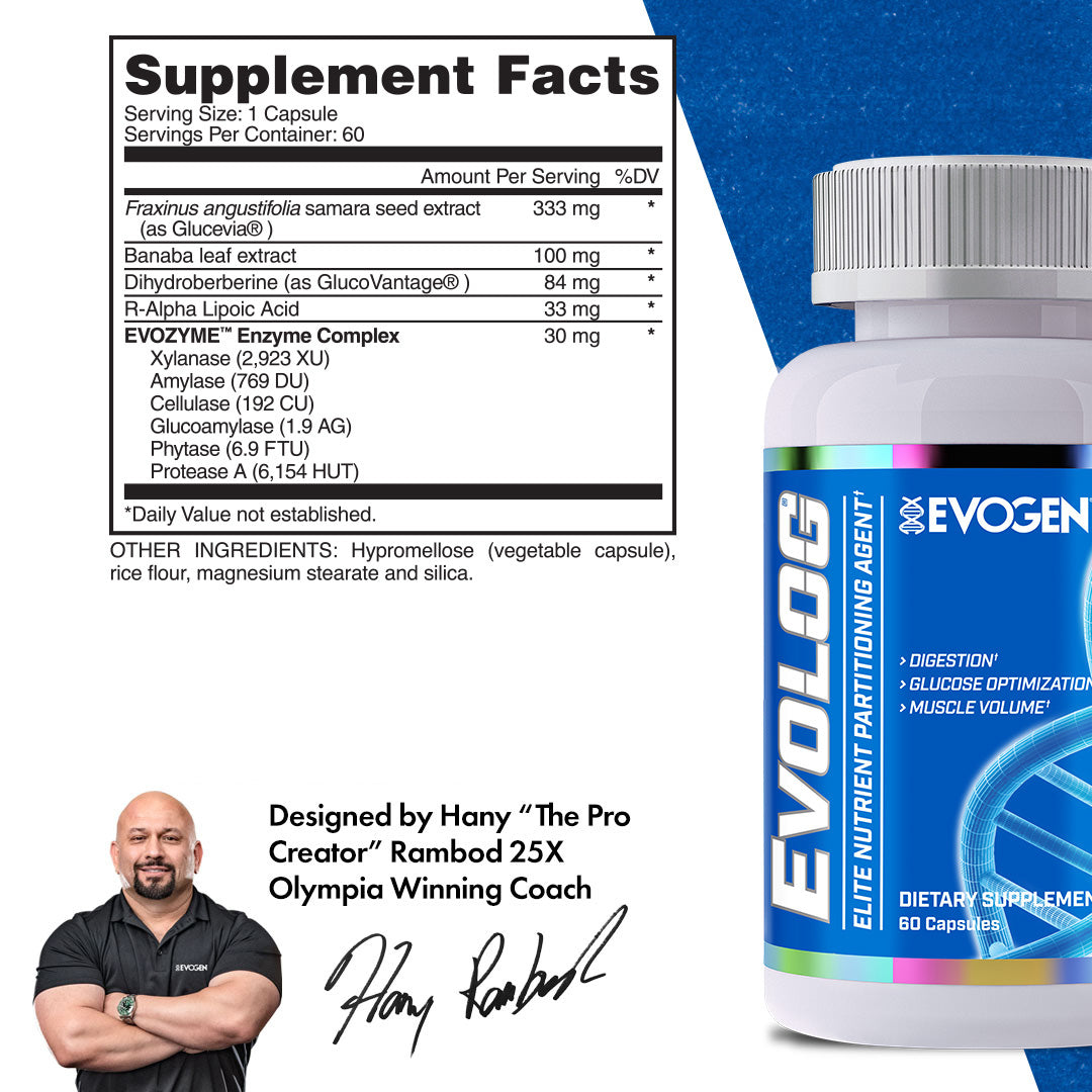 Evogen Nutrition Evolog Cheat Meal Gains Soporte de Carbohidratos 60 Cápsulas