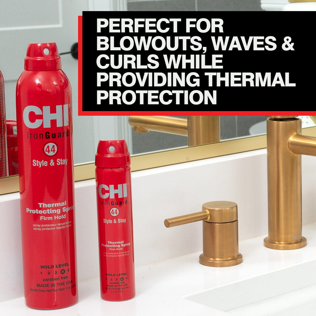 CHI 44 Iron Guard Spray Fijación Firme Protección Térmica 10 oz