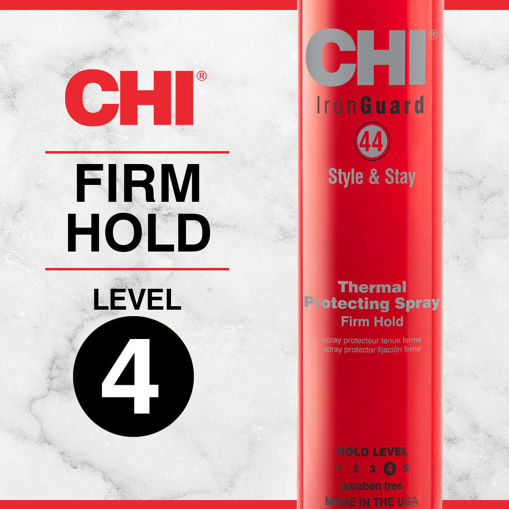 CHI 44 Iron Guard Spray Fijación Firme Protección Térmica 10 oz
