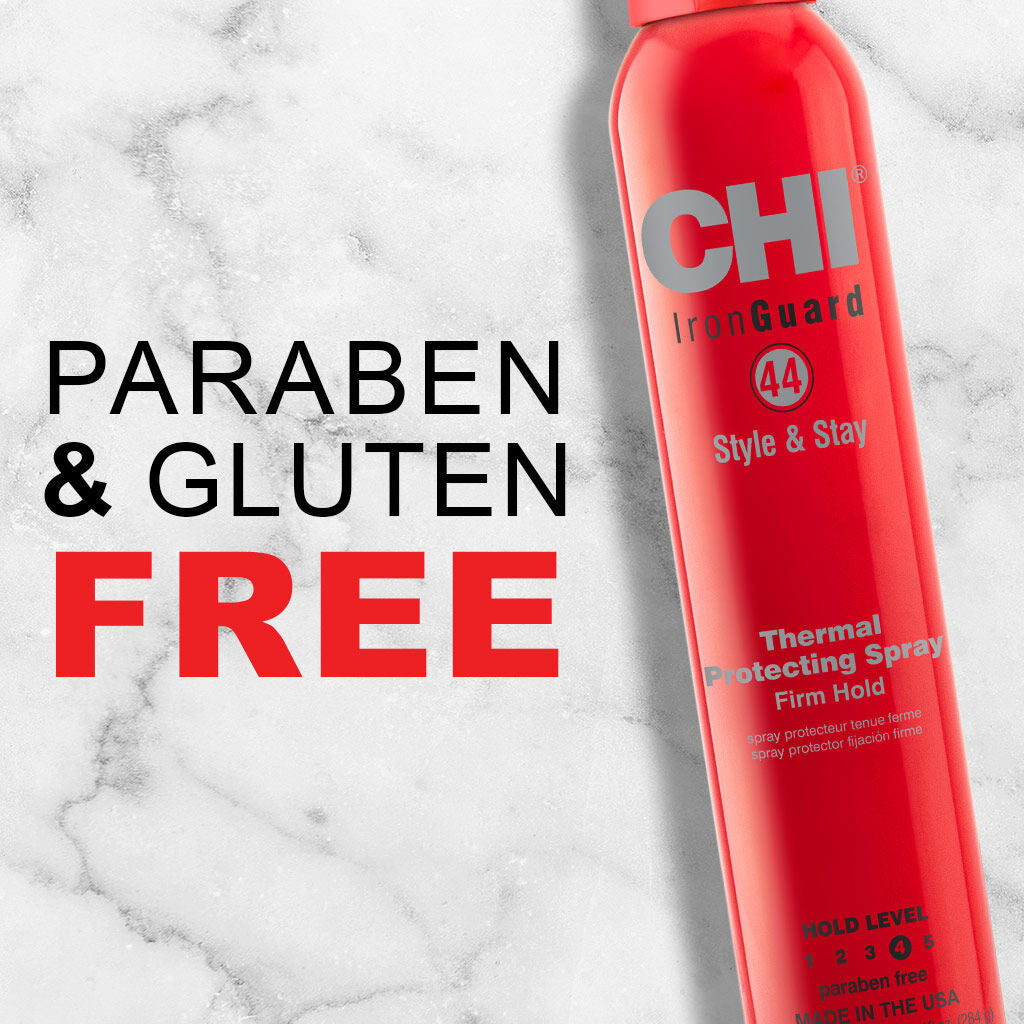 CHI 44 Iron Guard Spray Fijación Firme Protección Térmica 10 oz