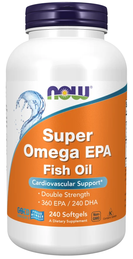 NOW Foods Super Omega EPA Fish Oil Soporte Cardiovascular 240 Cápsulas