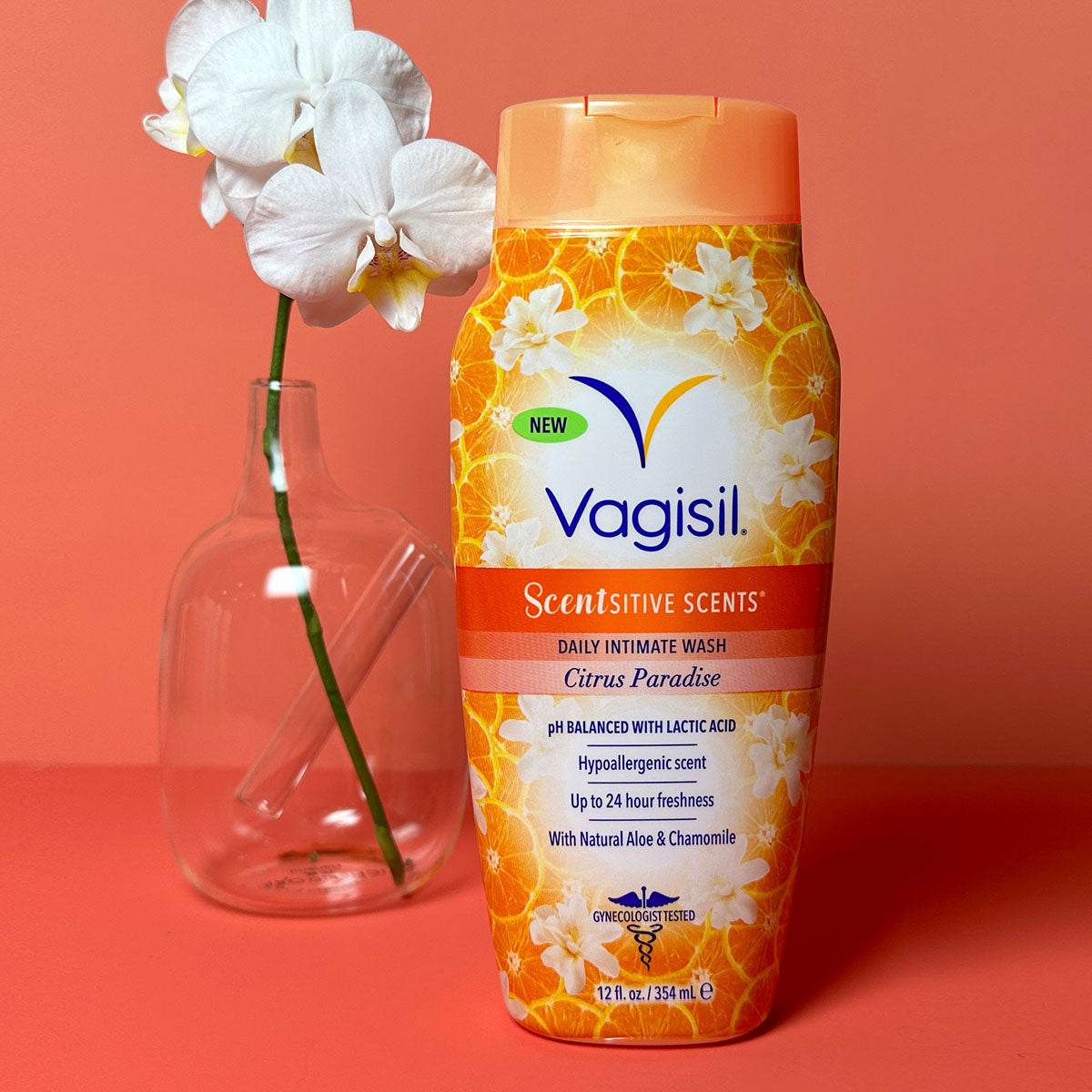 Vagisil Scentsitive Scents Citrus Paradise Wash Limpieza Suave 355 ml