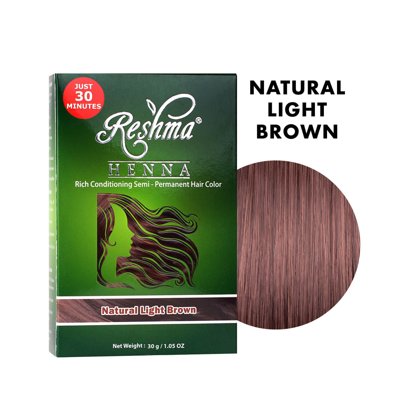 Reshma Beauty Tinte Semipermanente de Henna Natural Light Brown 30g