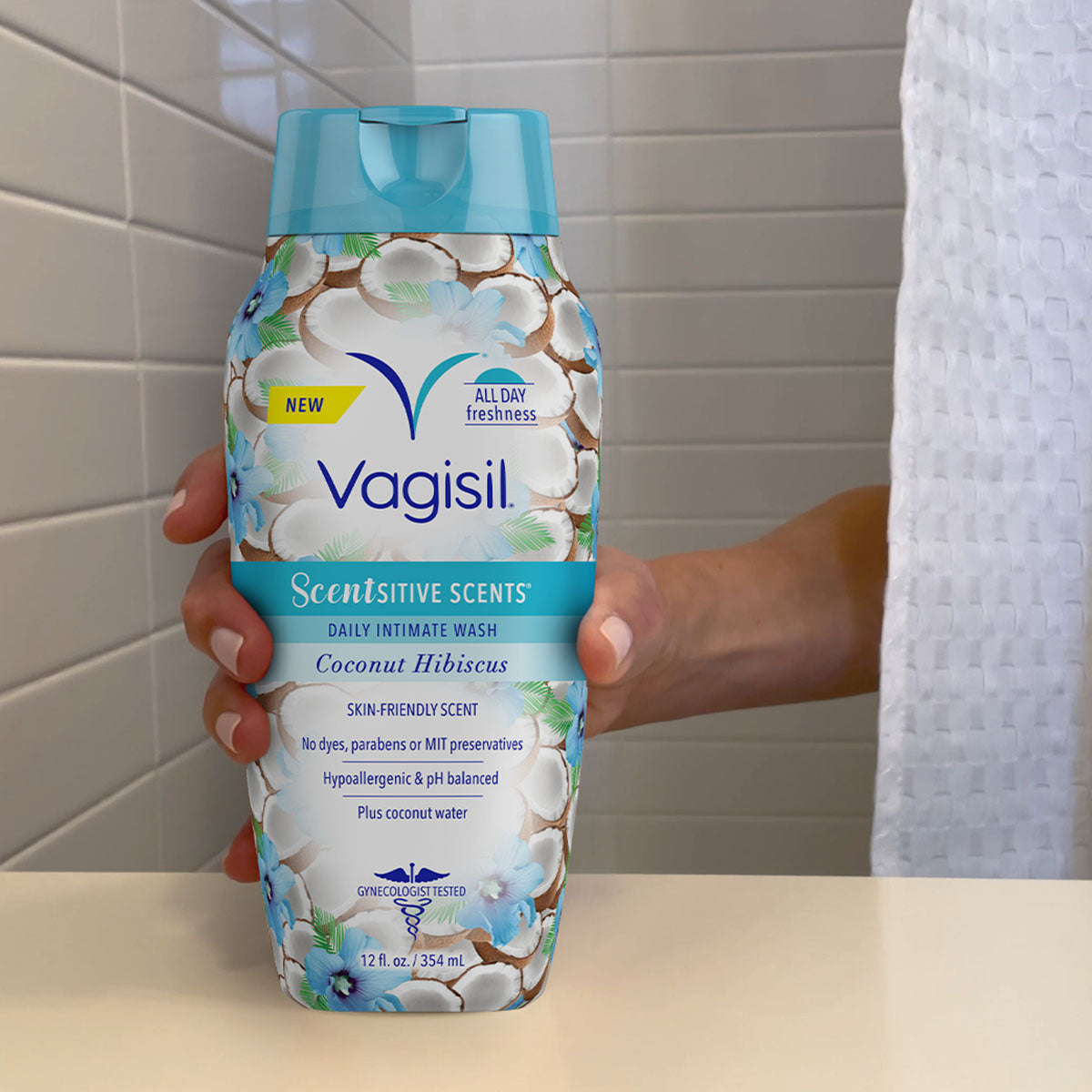 Vagisil Scentsitive Scents Coconut Hibiscus Wash Limpieza Suave 355 ml