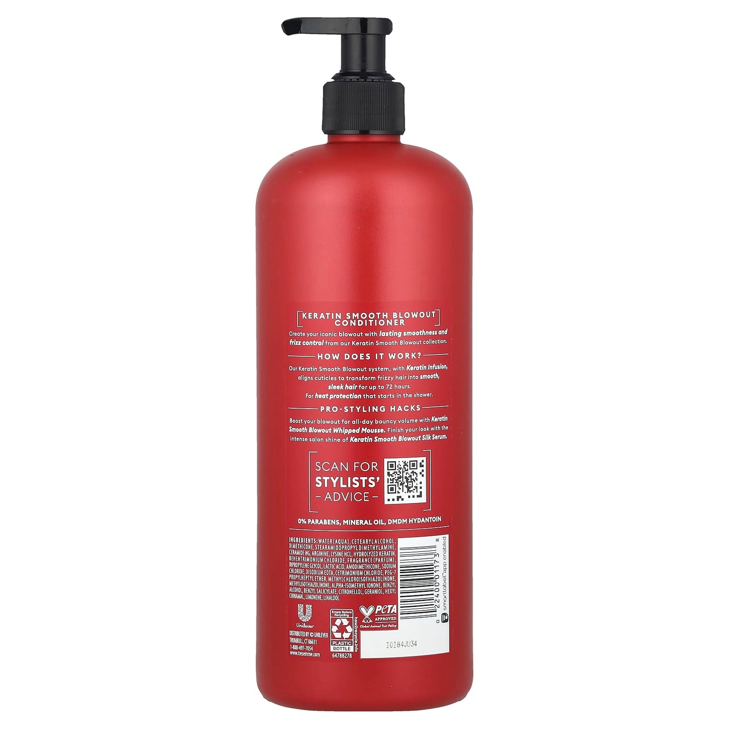 TRESemmé Acondicionador Keratin Smooth Blowout Control de Frizz 828 ml