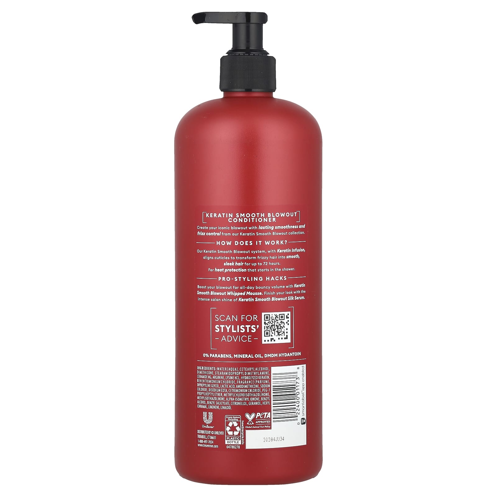 TRESemmé Acondicionador Keratin Smooth Blowout Control de Frizz 828 ml