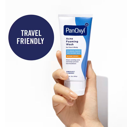 PanOxyl Acne Foaming Wash Limpiador Facial y Corporal 10% Benzoyl Peroxide 3 oz