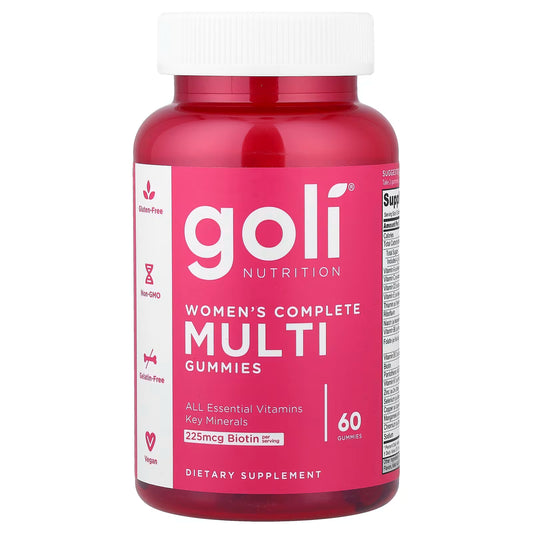 Goli Women's Complete Multi Gummies Apoyo Integral para Energía 60 Gomitas