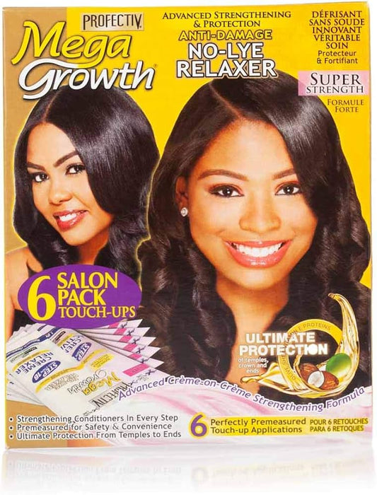 MegaGrowth No-Lye Relaxer Super Protección Avanzada 6 Aplicaciones