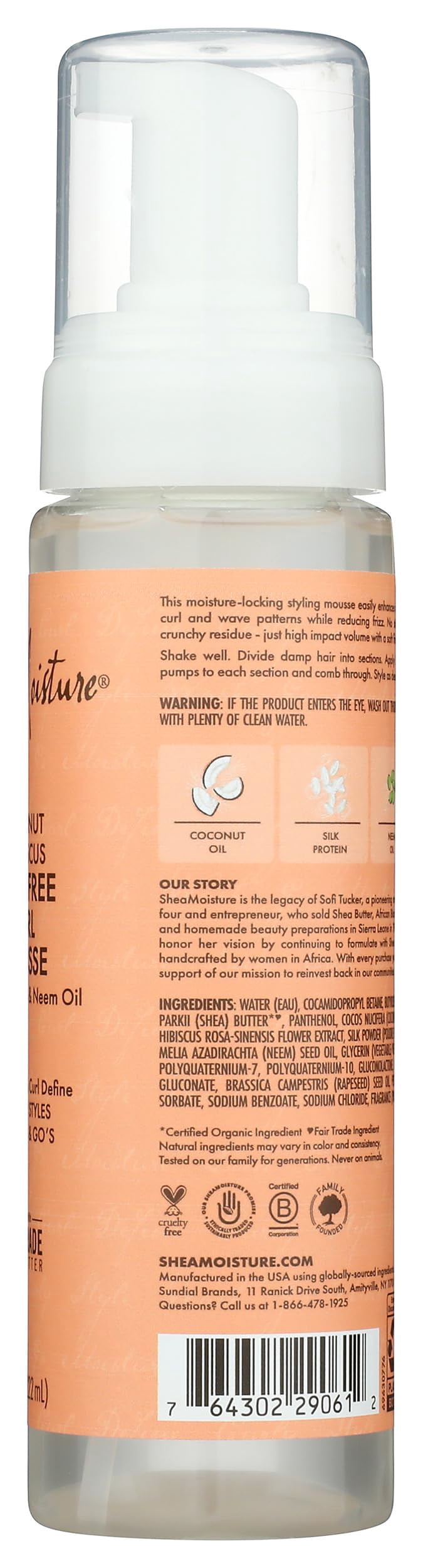 Shea Moisture Mousse Coconut & Hibiscus Definición de Rizos 221 ml