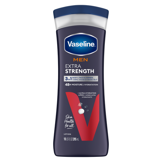 Vaseline Men Extra Strength Lotion Hidratación Curativa 10 oz