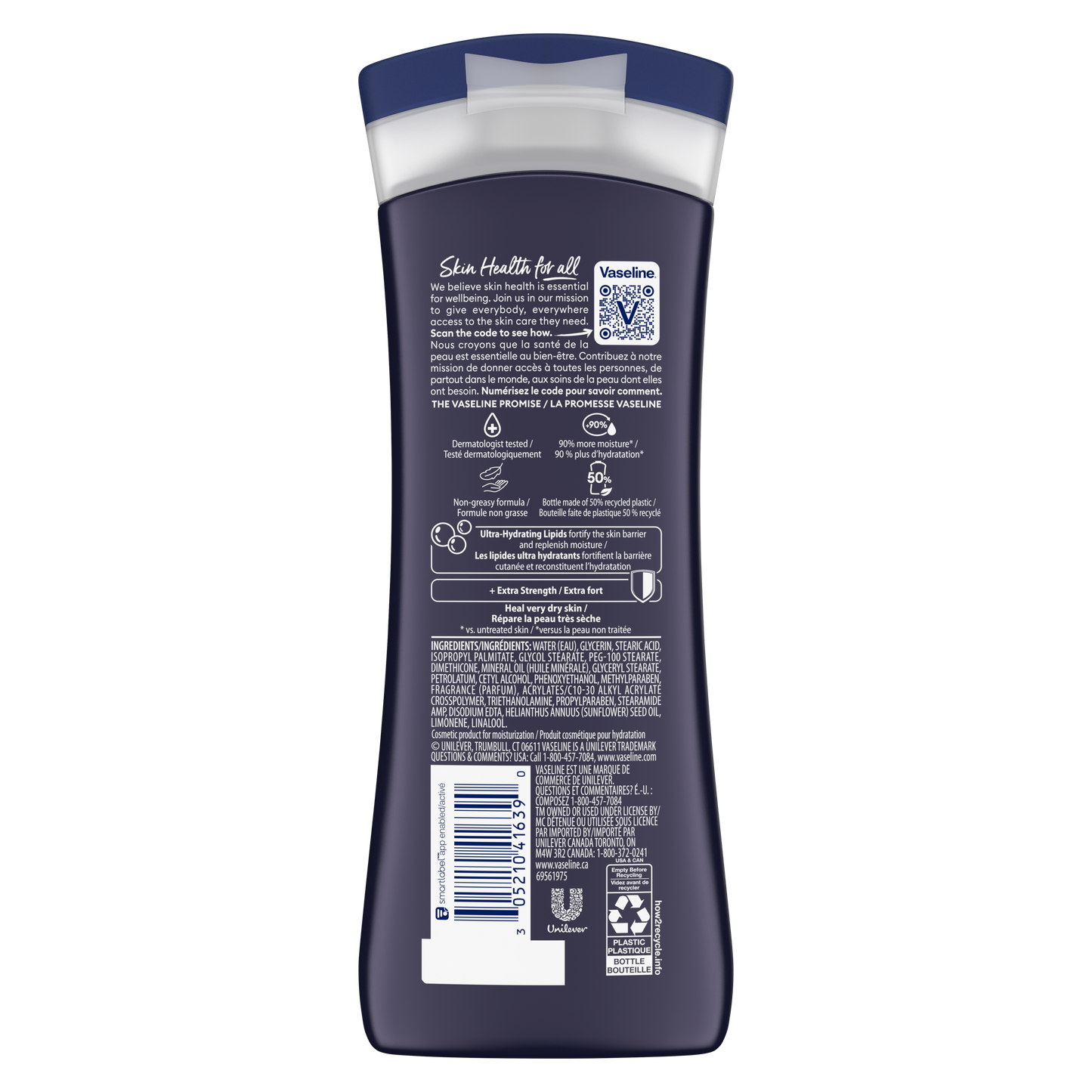 Vaseline Men Extra Strength Lotion Hidratación Curativa 10 oz