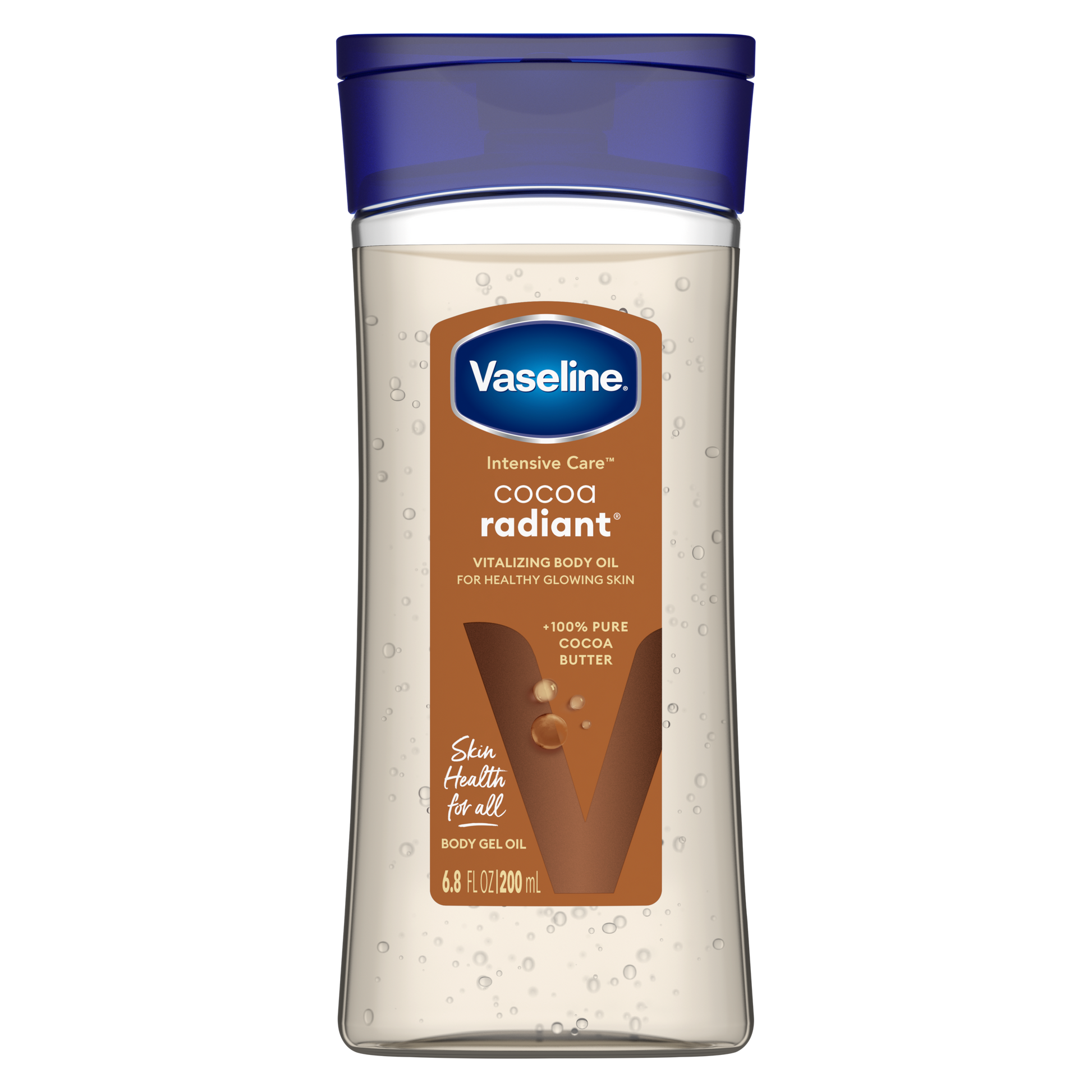 Vaseline Intensive Care Cocoa Radiant Gel Oil Brillo Natural 6.8 oz