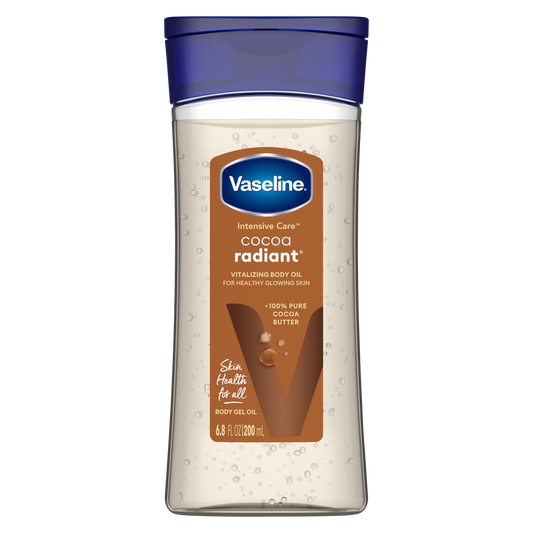 Vaseline Intensive Care Cocoa Radiant Gel Oil Brillo Natural 6.8 oz