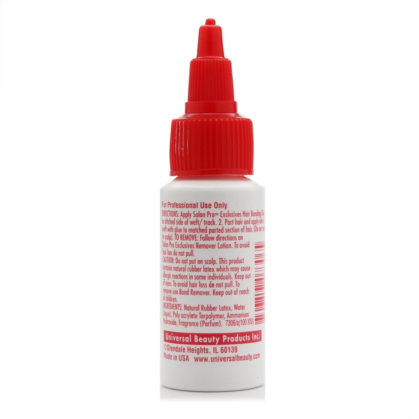 Salon Pro Pegamento Adhesivo Cabello Blanco Super Bond 1 Oz
