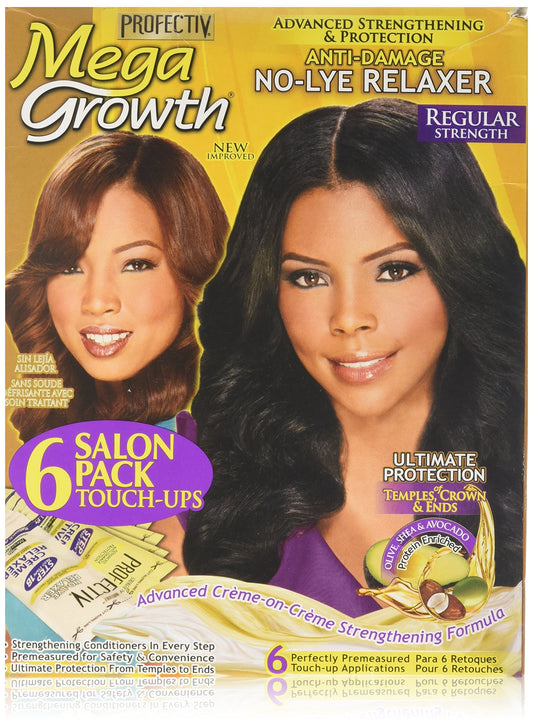 MegaGrowth No-Lye Relaxer Regular Protección Avanzada 6 Aplicaciones