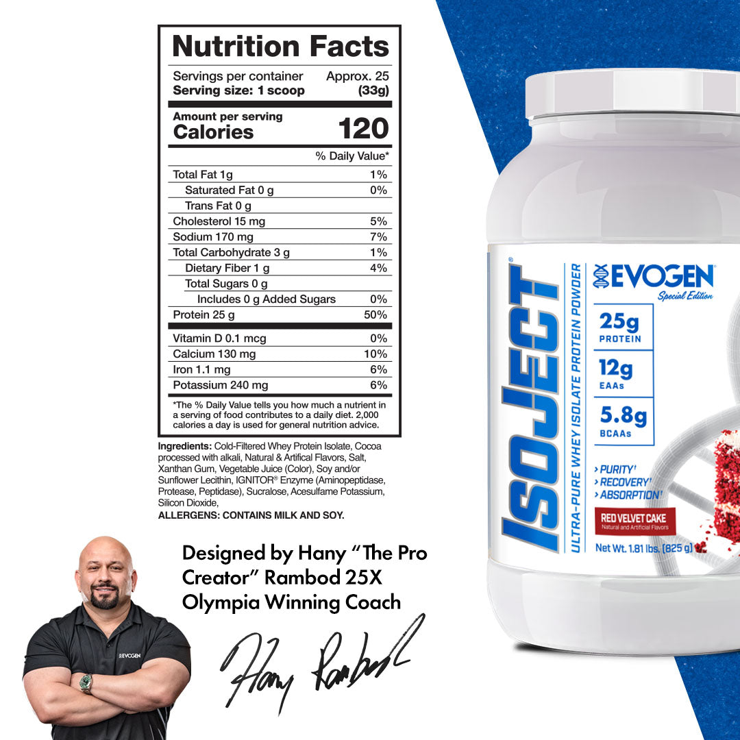 Evogen IsoJect Whey Protein Isolate Proteína de Rápida Absorción 800g