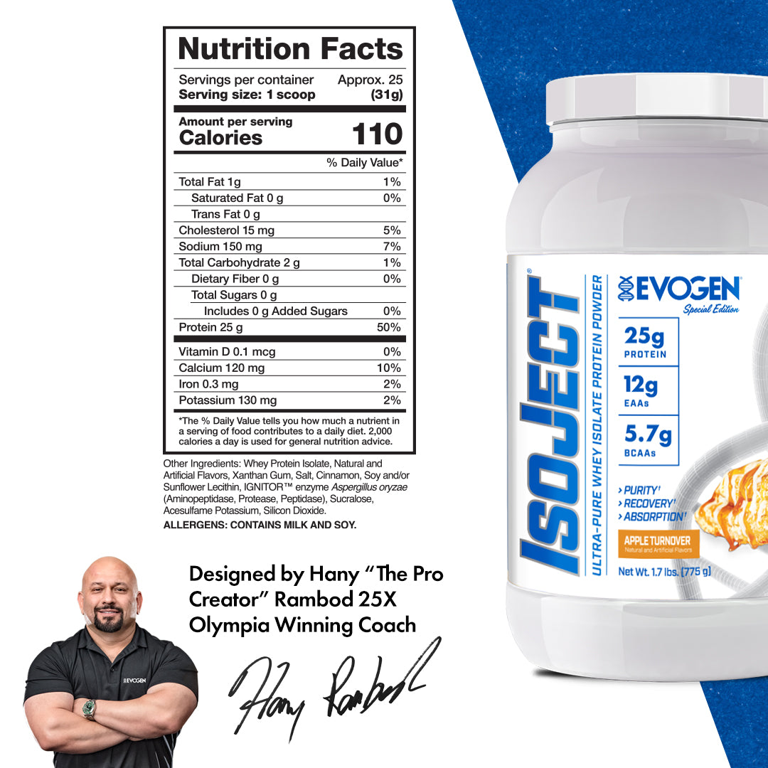 Evogen IsoJect Whey Protein Isolate Proteína de Rápida Absorción 800g
