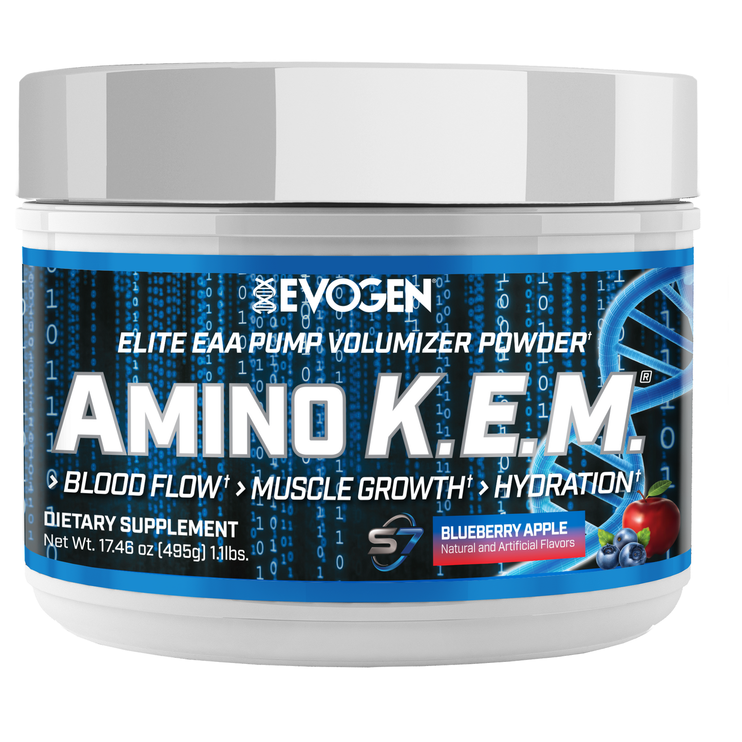 Evogen Nutrition Amino K.E.M. EAA Combustible de Recuperación de Espectro Completo 30 Servicios