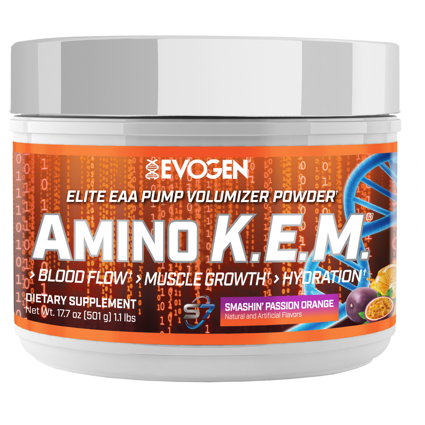 Evogen Nutrition Amino K.E.M. EAA Combustible de Recuperación de Espectro Completo 30 Servicios