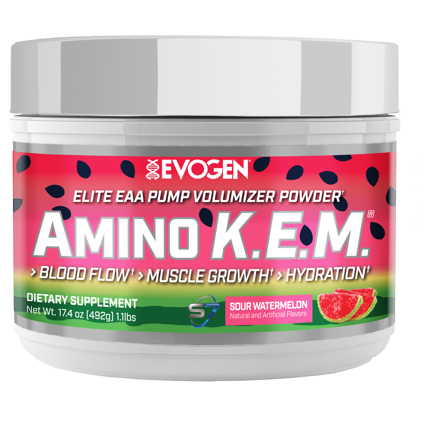 Evogen Nutrition Amino K.E.M. EAA Combustible de Recuperación de Espectro Completo 30 Servicios