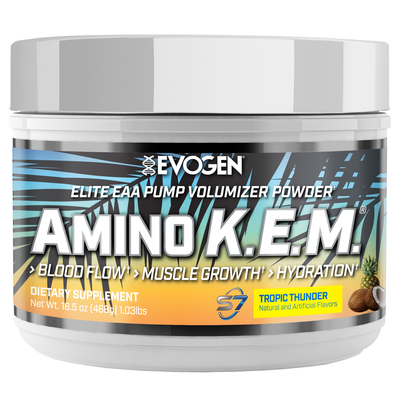 Evogen Nutrition Amino K.E.M. EAA Combustible de Recuperación de Espectro Completo 30 Servicios