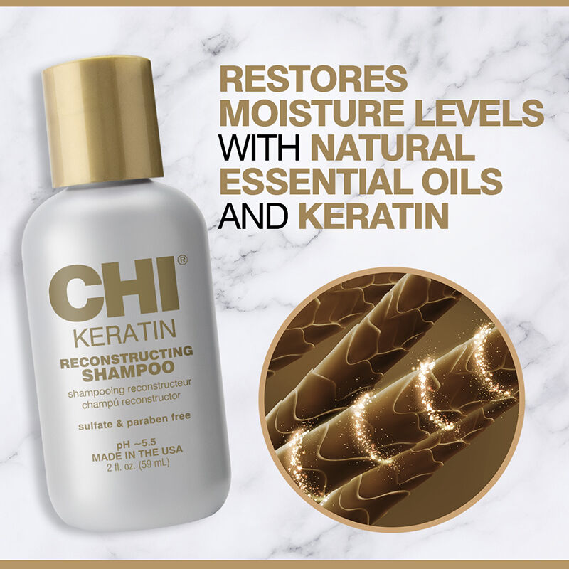 CHI Keratin Reconstructing Shampoo Reparación y Brillo 2 oz | CHI0220