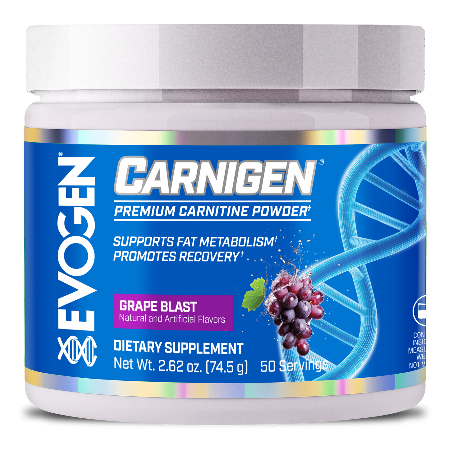 Evogen Carnigen Carnitine Powder Energía y Metabolismo 50 Servicios