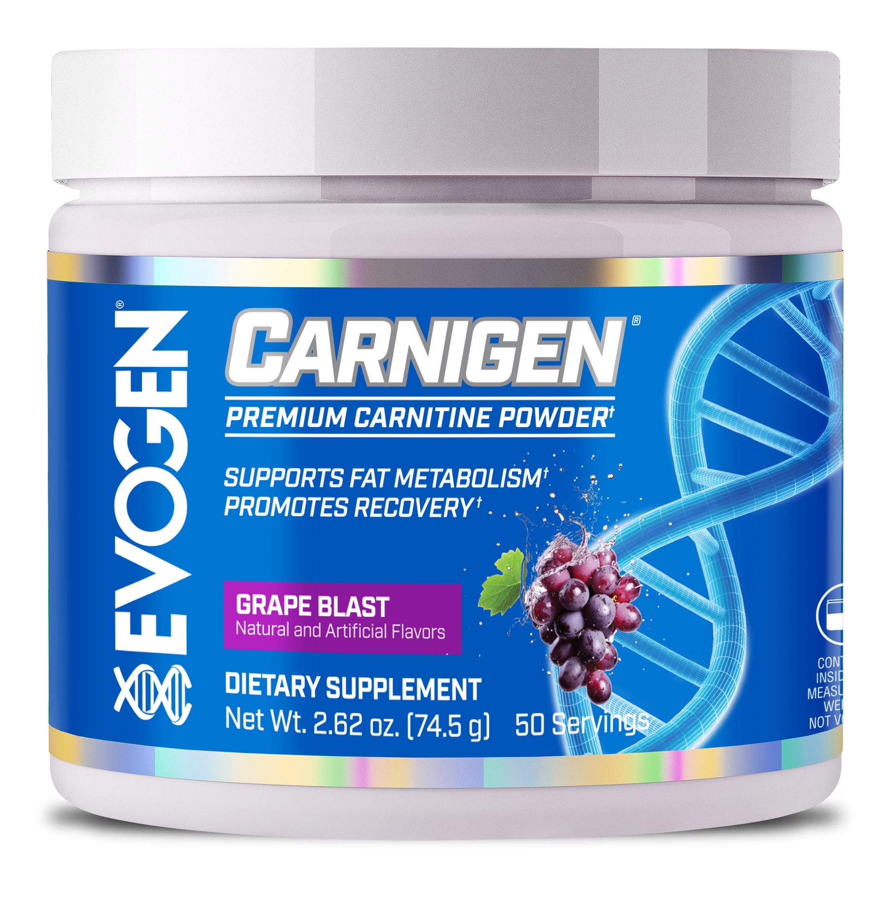 Evogen Carnigen Carnitine Powder Energía y Metabolismo 50 Servicios