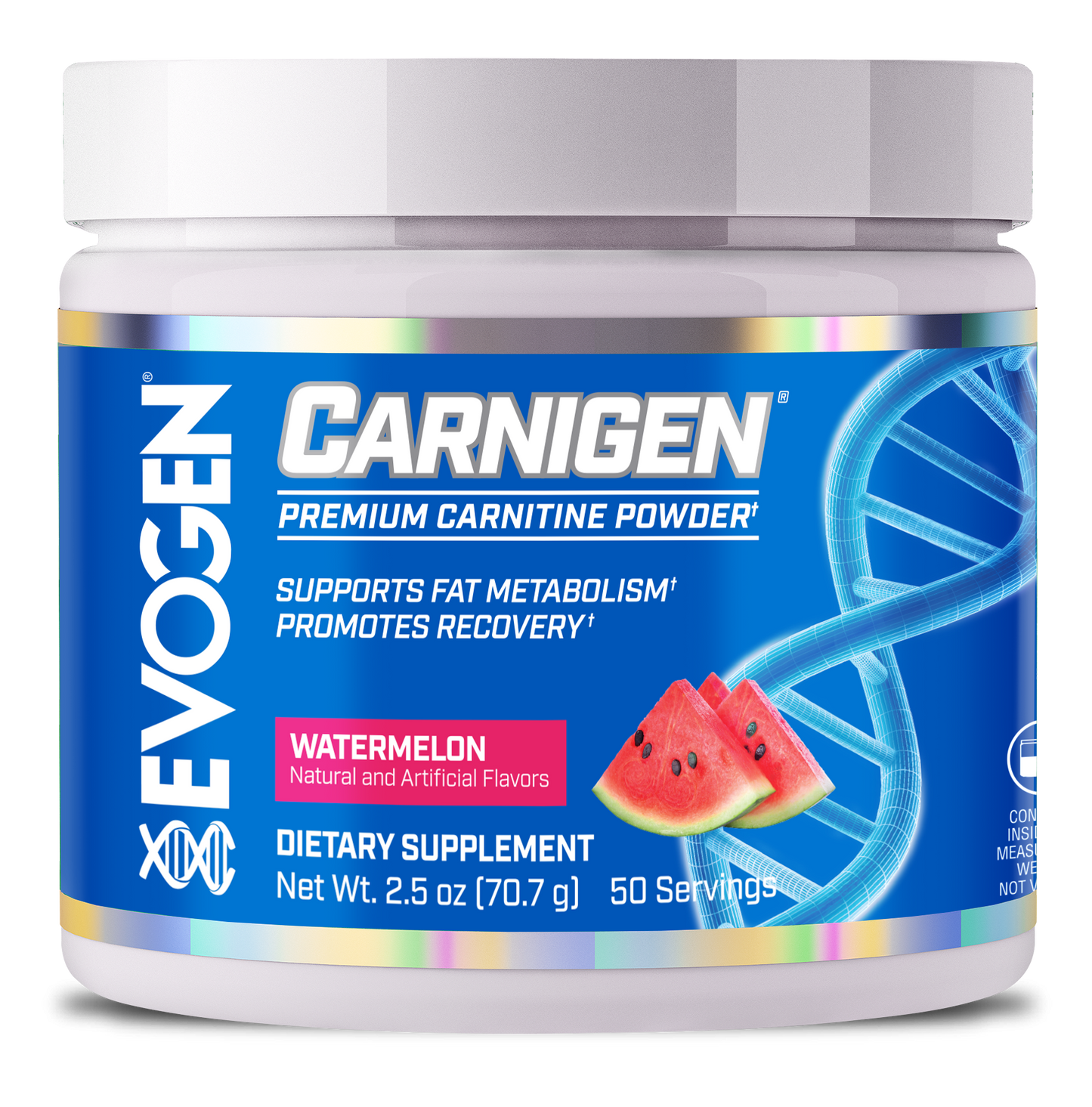 Evogen Carnigen Carnitine Powder Energía y Metabolismo 50 Servicios
