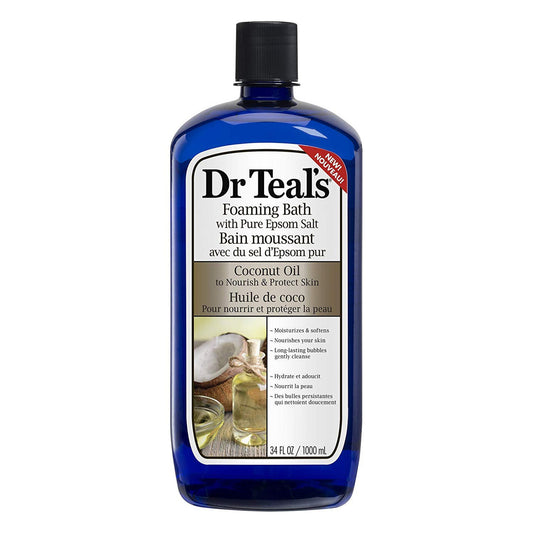Dr Teal's Coconut Oil Foaming Bath Hidratación y Cuidado 34 oz