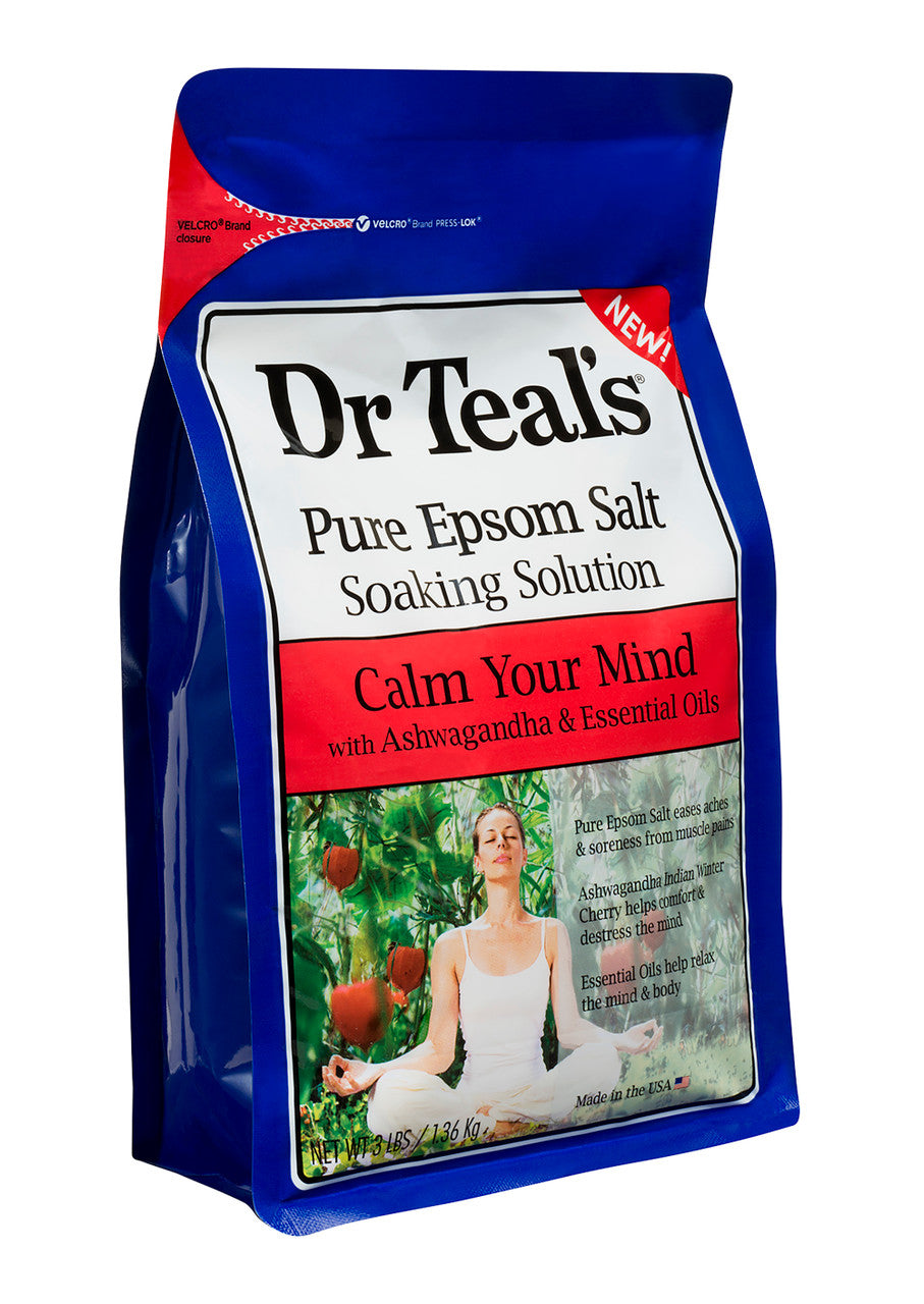 Dr Teal's Calm Your Mind Pure Epsom Salt Relajación 3 lbs