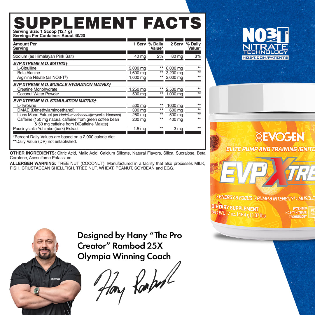 Evogen EVP Xtreme N.O. Pre-Entreno de Alta Estimulación 30 Servicios