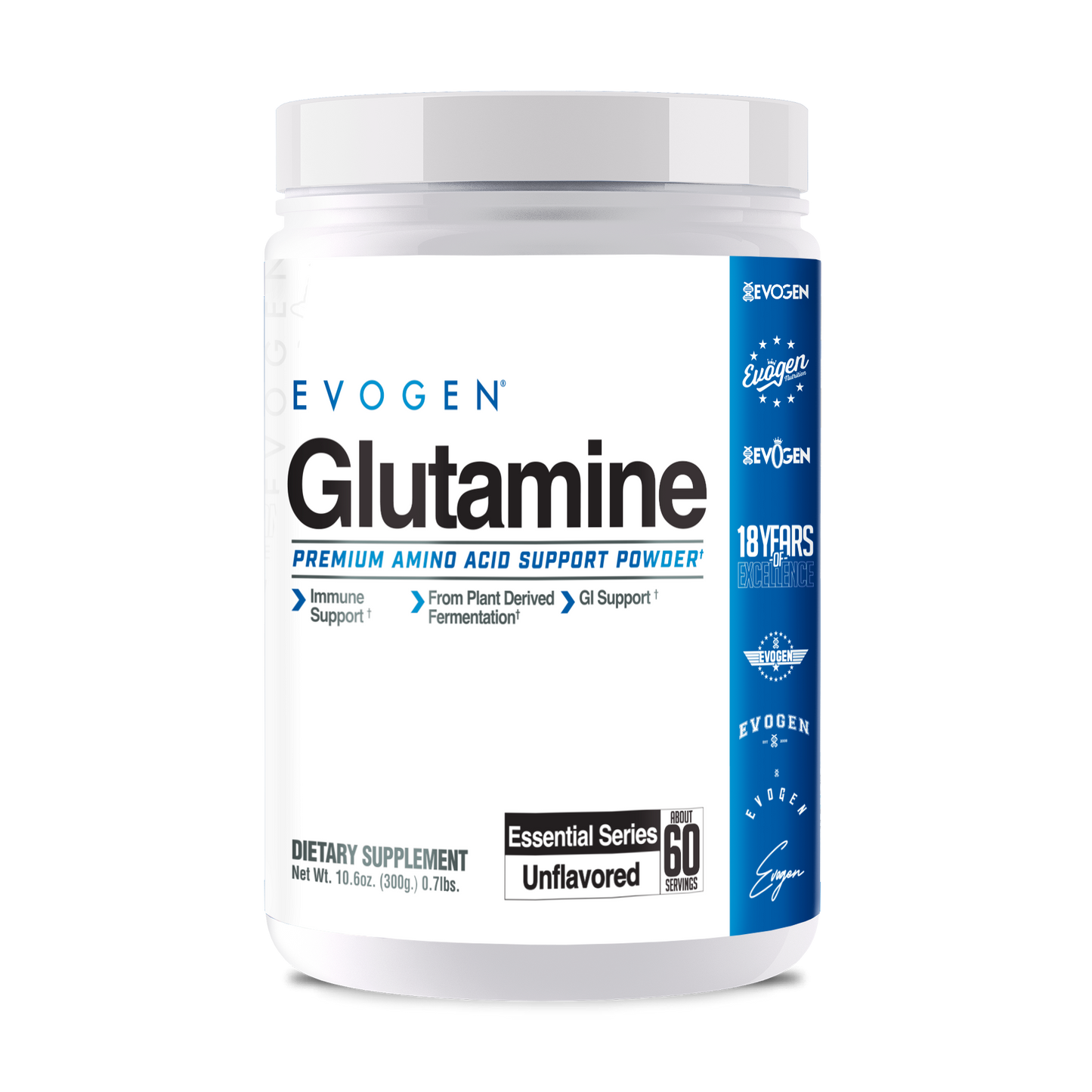 Evogen Glutamine Recuperación Muscular 60 Servicios
