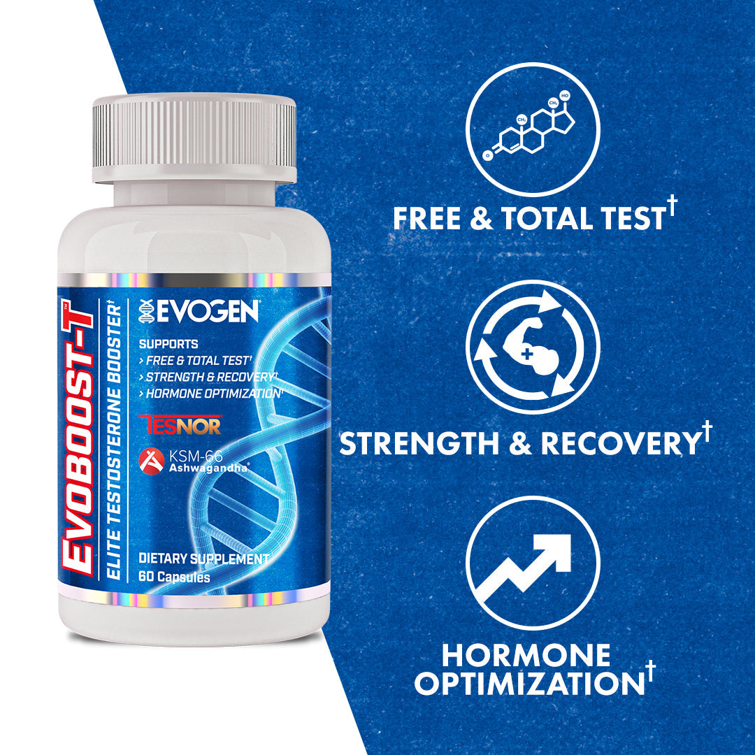 Evogen Nutrition Evoboost-T Potenciador de Testosterona Natural 60 Cápsulas