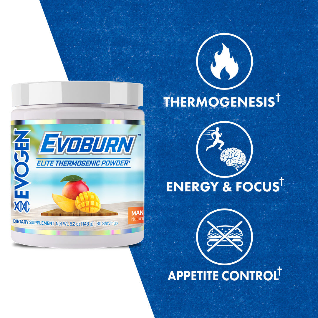 Evogen Evoburn Elite Thermogenic Powder Soporte Pérdida Grasa 30 Servicios