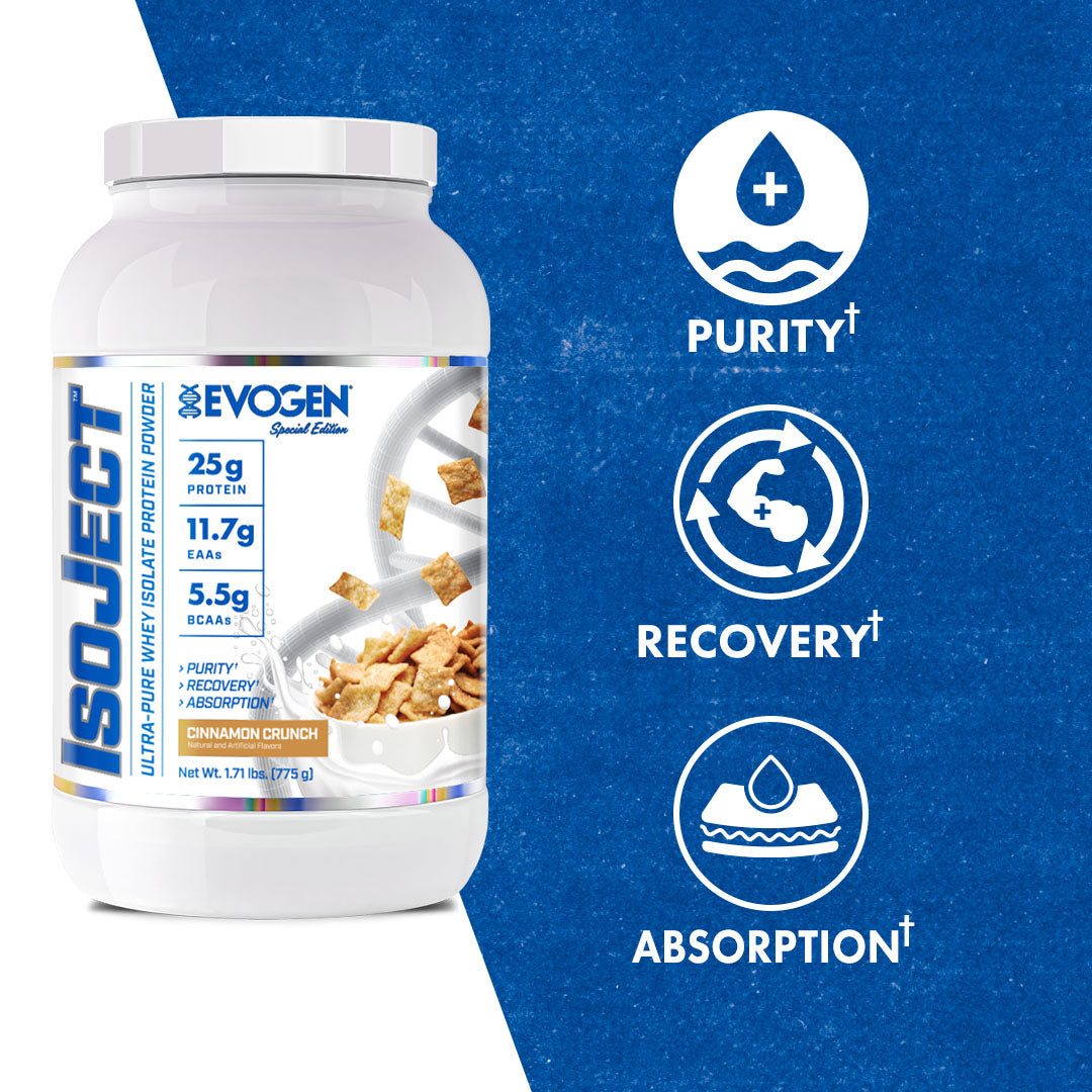 Evogen IsoJect Whey Protein Isolate Proteína de Rápida Absorción 800g