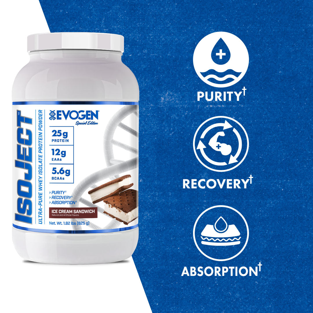 Evogen IsoJect Whey Protein Isolate Proteína de Rápida Absorción 800g