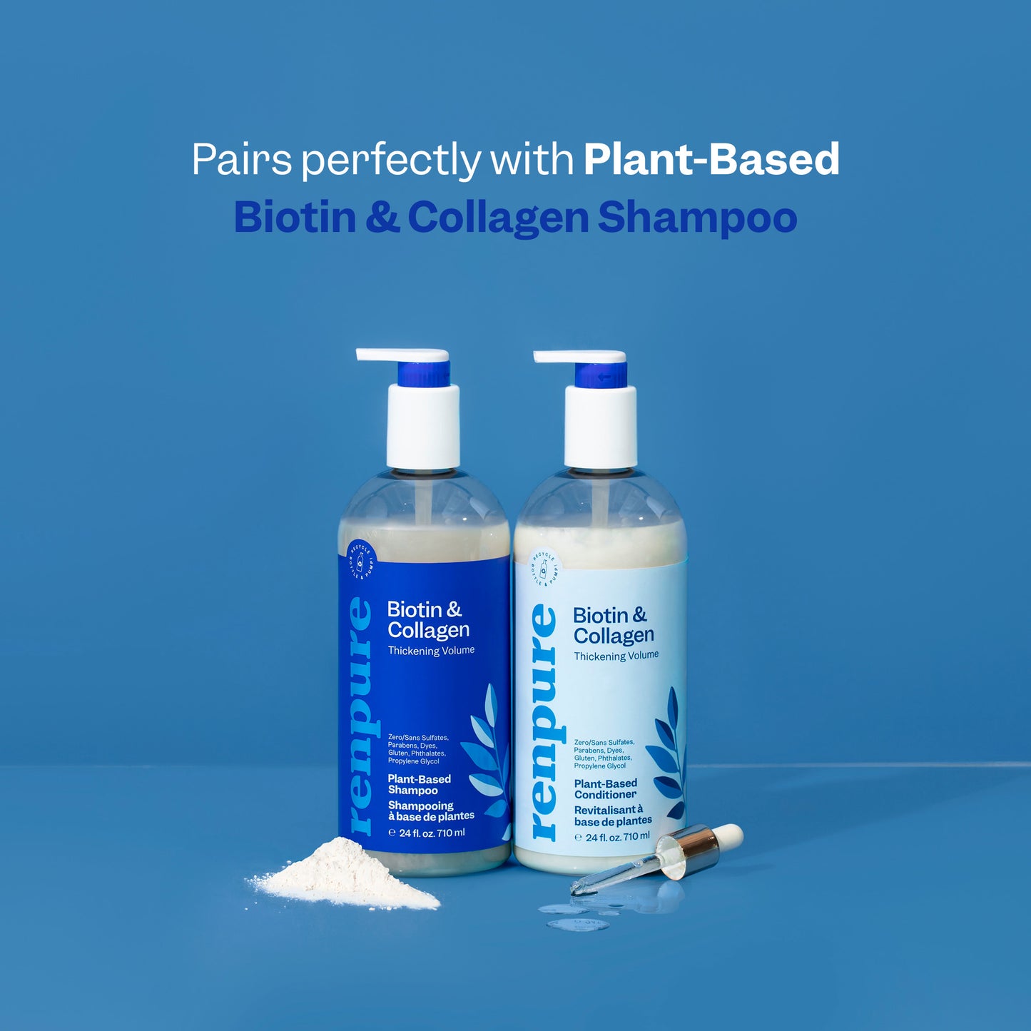 Renpure Acondicionador Biotina Colágeno Para Volumen y Grosor 710ml