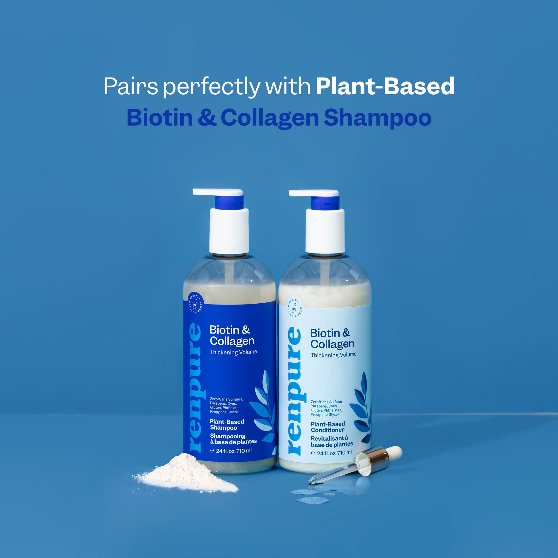 Renpure Acondicionador Biotina Colágeno Para Volumen y Grosor 710ml