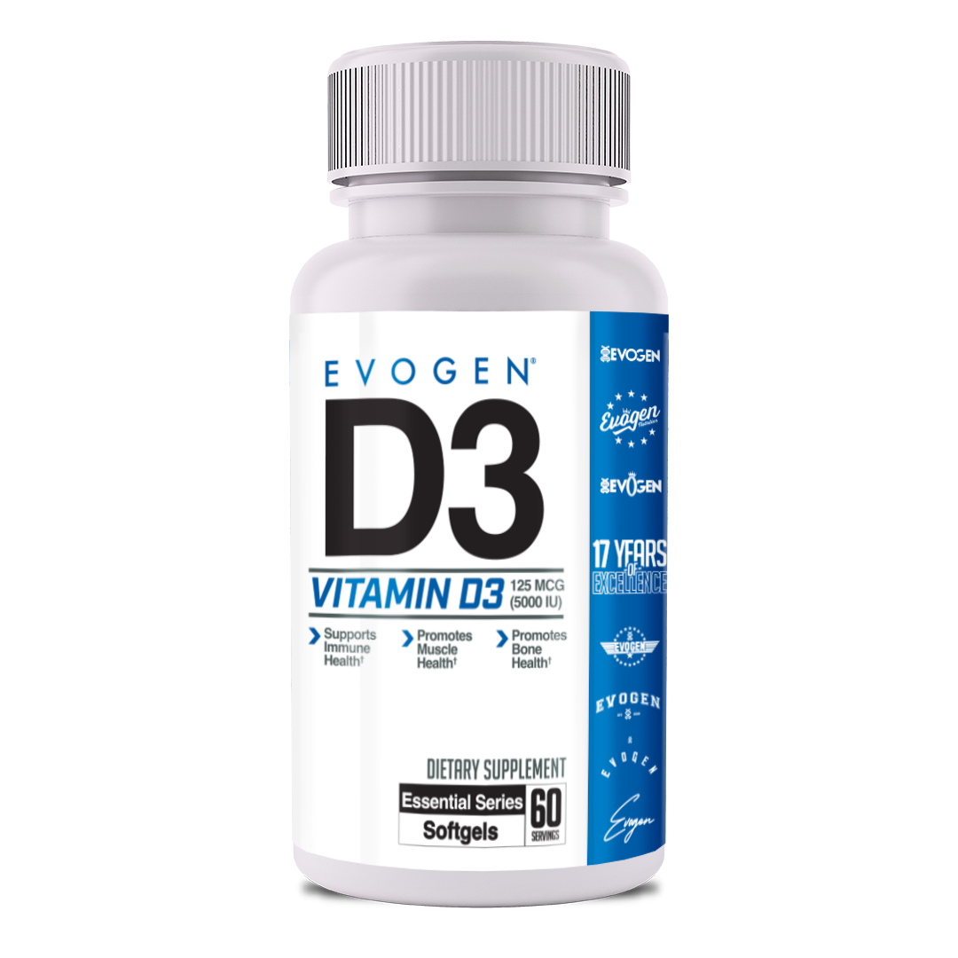 Evogen Nutrition Vitamina D3 Apoyo a Salud Ósea y Muscular 60 Cápsulas