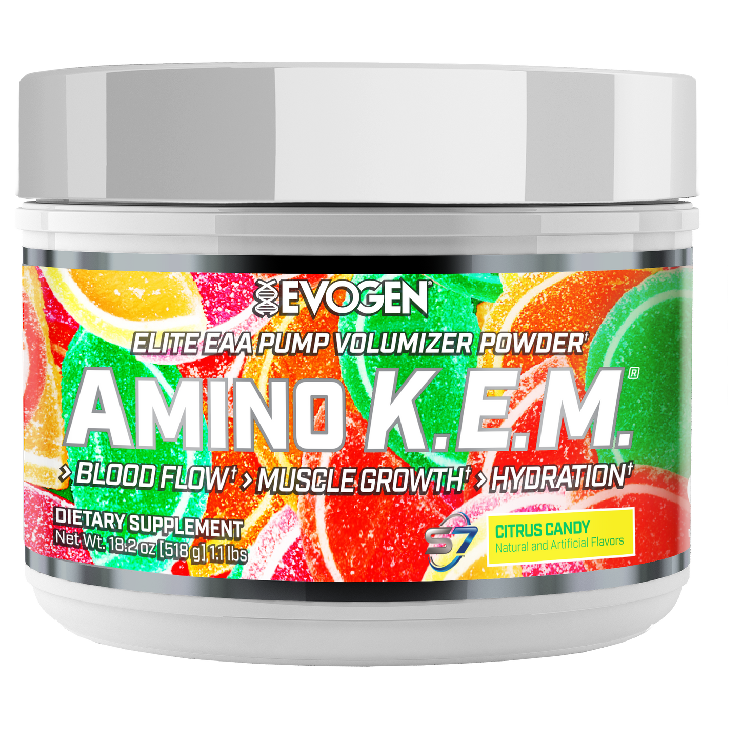 Evogen Nutrition Amino K.E.M. EAA Combustible de Recuperación de Espectro Completo 30 Servicios