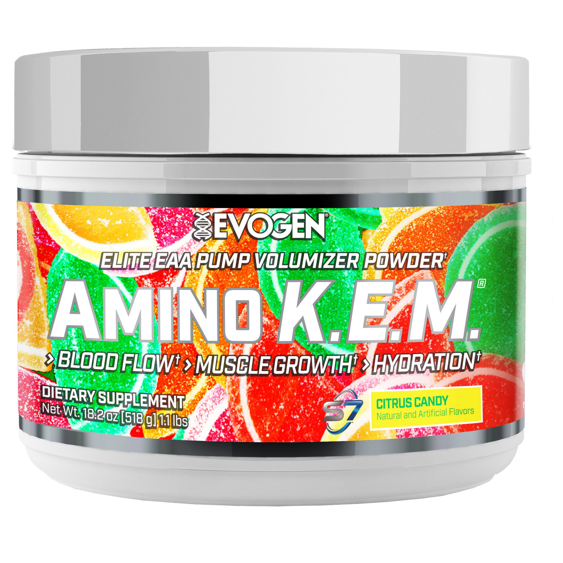 Evogen Nutrition Amino K.E.M. EAA Combustible de Recuperación de Espectro Completo 30 Servicios